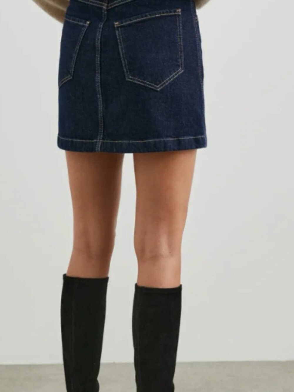 Rails High Waisted Mini Skirt Denim 31 Midnight Blue NWT - Picture 4 of 12